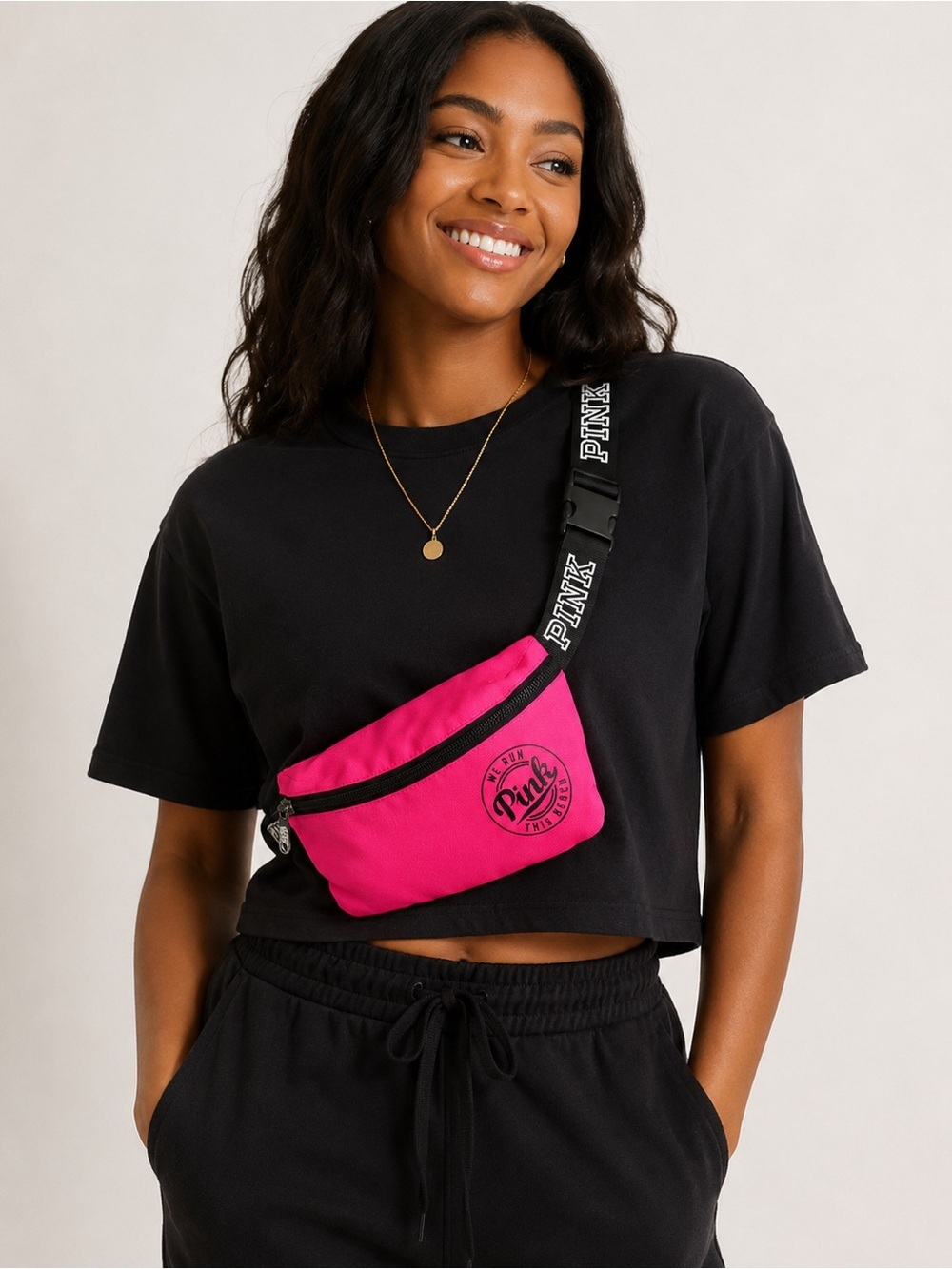 Victoria's Secret PINK Neon Pink Fanny Pack Waist Belt Bag